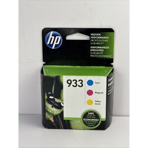Genuine HP 933 Cyan Magenta and Yellow Ink Cartridges N9H56FN EXP 10/2020